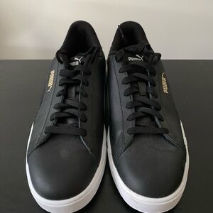 Puma Black and White Men’s Serve Pro Sneakers